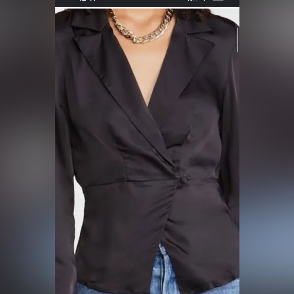 Good American Black Blouse